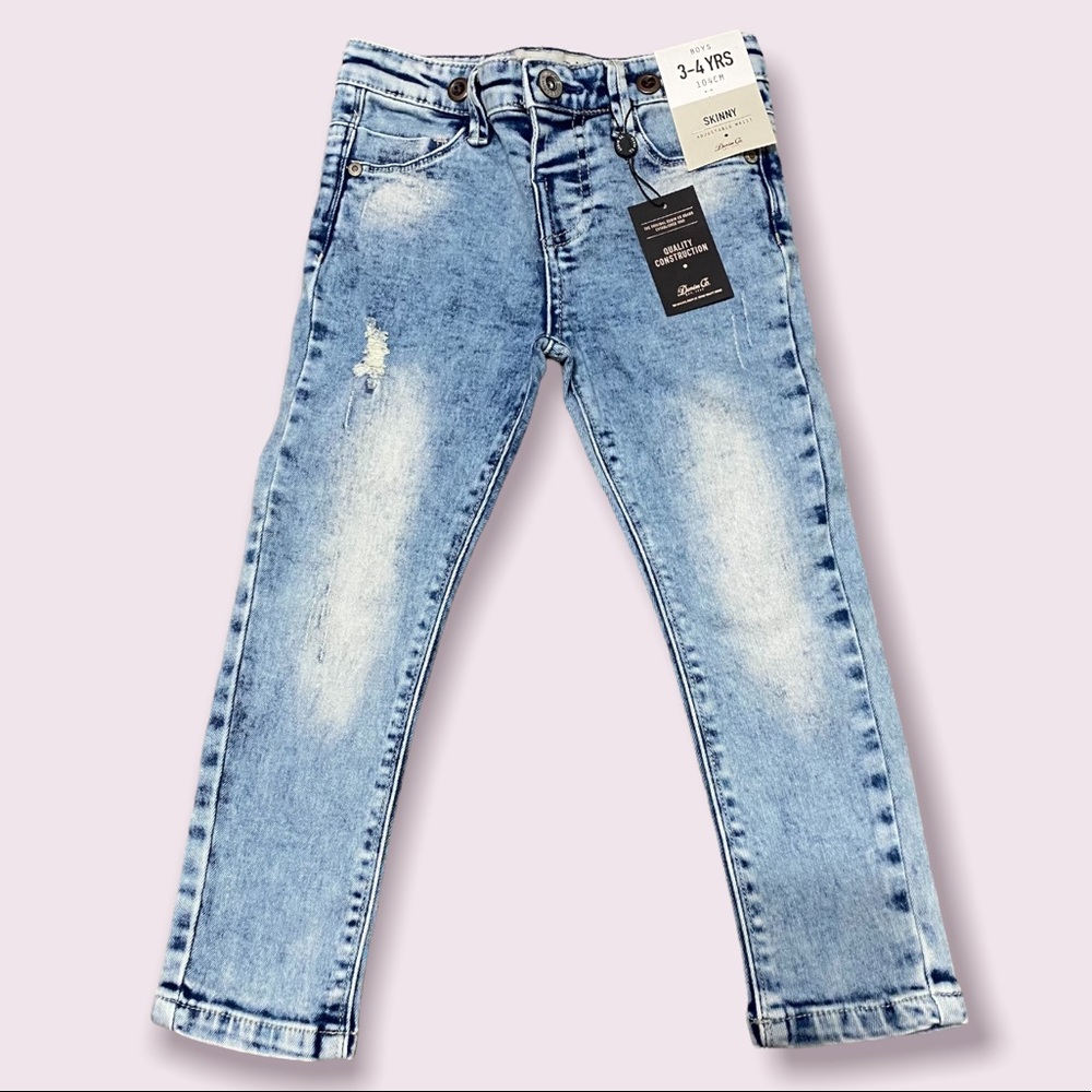 NWT Denim Co distressed skinny jeans size 3-4y